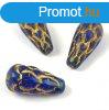 Cseh prselt Pinecone gyngy - Transparent Sapphire Gold - 2