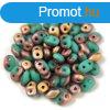 Superduo - cseh prselt ktlyuk gyngy - Matt Turquoise Gre