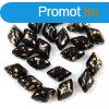 Gemduo cseh prselt veggyngy - Jet Gold Patina - 5x8 mm