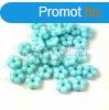 Cseh prselt virg gyngy - Alabaster Baby Blue Luster - 5mm