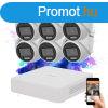 Hikvision TurboHD-TVI 6 kamers dome kamerarendszer 2MP szn