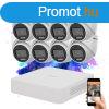 Hikvision TurboHD-TVI 8 kamers dome kamerarendszer 2MP szn