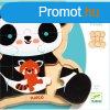 Djeco Fa puzzle, 9 darabos - Panda