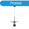 9W LED dizjner fgglmpa, fekete+arany szn, 3000K, 30x32