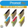 Epson nyomtathoz T0555 utngyrtott tintapatron csomag, 6 d