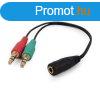 Gembird 3.5mm 4-pin socket to 2x3.5mm stereo plug adapter ca