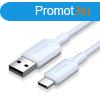 Vention USB 2.0 A Male to C Male 3A Cable PVC Type 1m Blue