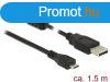 DeLock USB 2.0 Type-A male > USB 2.0 Micro-B male 1,5m ca