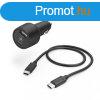 Hama Car Charging USB & TYPE-C Kit 30W 1m Black