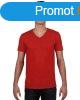 V-nyak rvid ujj pamut pl, Gildan GI64V00, Red-XL