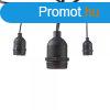 15db E27 foglalatos fnyfzr (14,4 mter), fekete, IP65, l