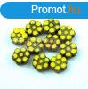Cseh table cut gyngy - hosszban frt virg - Yellow Picass