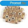 Miyuki kocka gyngy - 0234 - Gold Lined Crystal - 4mm