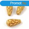 Cseh prselt Pinecone gyngy - Alabaster Brown Gold - 25x12m