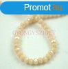Csiszolt fnk gyngy - Beige - 2x3mm - szlon