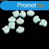 Ginko - cseh prselt ktlyuk gyngy - Ionic White Green - 7