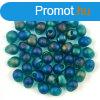 Miyuki drop gyngy - Matt Rainbow Transparent Teal - 3.4mm