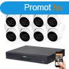 Dahua 8 dome kamers 8MP 4K kamera rendszer szett 30 mter 