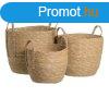 Kosr Szett Termszetes Juncus 38 x 38 x 33 cm (3 Darabok) M