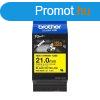 Brother HSE-651E P-Touch szalag 21mm Black on Yellow - 1,5m