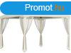 Luxus kerti pavilon, pergola oldalfggnnyel 3x3m  krmfehr