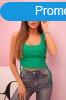 Bordzott crop-top oldals hzzsinrokkal, 69371-es modell,