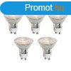 Set van 5 GU10 50mm LED lampen helder 4.5W 360 lm 2700K