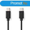 Nedis USB-C to USB-C USB Cable 1m Black