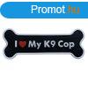 WARAGOD I love my K9 Cop PVC rtt, fekete