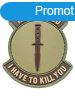 WARAGOD Tactical felvarr If I Tell You, coyote, 7 x 5cm