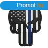 WARAGOD Tapasz 3D US Patriot Punisher blue line 7.5x5cm