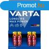 Elem AAA mikro LR03 Longlife Max Power 4 db/csomag, Varta
