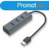 I-TEC 4-port USB3.0 Hub Grey