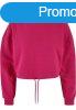 Urban Classics Ladies Cropped Oversized Hoodie hibiskuspink