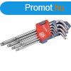 torx kulcs klt., CV. ; 9db, lyukas, T10,15,20,25,27,30,40,45