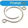 Rozsdamentes flbeval alap - platina szn - 22x18mm