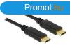 DeLock USB 2.0 cable Type-C to Type-C 4m 3A Black