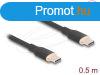 DeLock USB cable USB-C to USB-C 0,5m Black