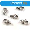 Delfinkapocs - platina szn - 11x7mm - rozsdamentes acl - 