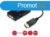 EQuip DisplayPort to VGA/HDMI/DVI Adapter Black