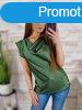 Ejtett nyak, selymes anyag, ujjatlan fels S-M