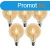 5 db E27 3 fokozat dimmelhet LED arany G125 4W 450lm 2700K