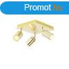 Modern frdszoba spotlmpa srgarz ngyzet 3-lmps IP44 -