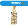 14K srga arany medl - enyhn hullmos vonal tltsz cirk
