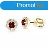 Cutie Jewellery Bjos arany flbeval piros cirknium kvekk