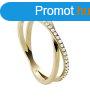 Fossil Elegns aranyozott gyr kristllyal JF03752710 49 mm