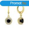 Brilio Silver Elegns aranyozott flbeval fekete cirknium 