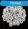 Cseh prselt O gyngy - O-bead - fehr matt ezst -1x4mm
