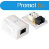 Cat.6 UTP fali aljzat, 1 portos, ntapads