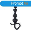 Easytoys Anal Collection Black Anal Beads Heart Handle